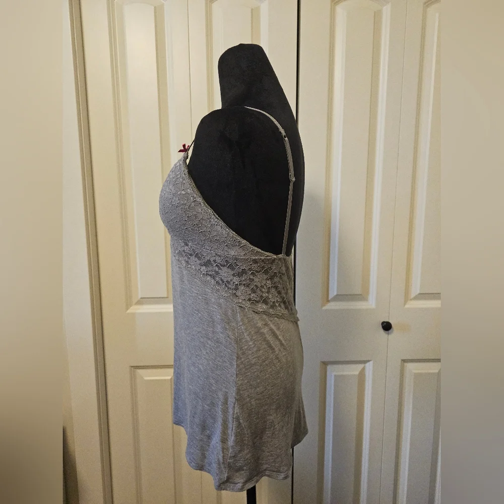 La SENZA Grey Chemise with Pink Accents Lingerie Sz L - Picture 6 of 6